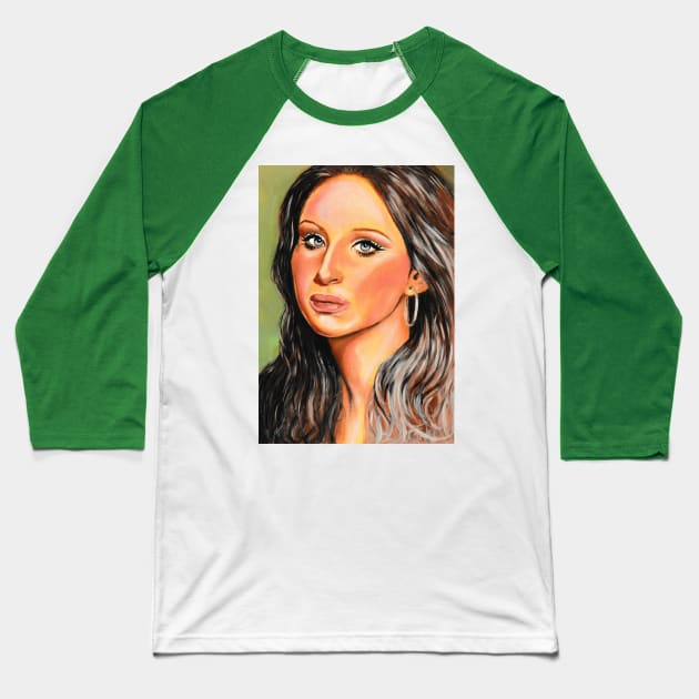 Barbra Streisand Baseball T-Shirt by Svetlana Pelin